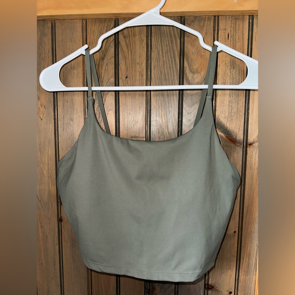 Olive Green Crop Top/Sports Bra